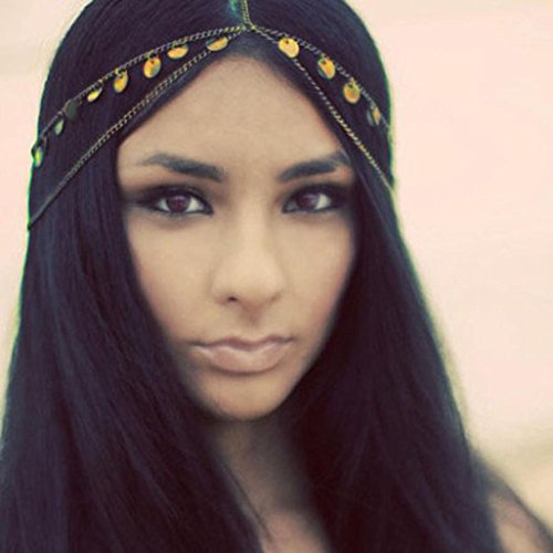 DDLBiz® Fashion Metal Head Kette Schmuckkette Stirnband Kopfstück-Haar-Band - 3