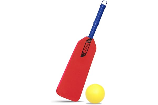 Lifelong Foam Cricket Bat & Ball Set for Kids with Easy-Grip Handle Safe Non-Toxic Indoor & Outdoor Play Cricket-Kit for Kids 1 4 Years Red