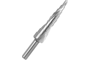 Jecdfs broca escalonada HSS PROFESSIONAL, fresas para metal, broca escalonada para metal, Ø4-12mm broca cónica para taladrado de precisión en acero inoxidable, madera, plástico, peladora