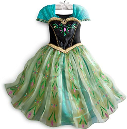 MSC Frozen Snow Queen Anna Style Girls Princess Fancy Dress Costume Ladies Adult Fever Dress Princess Green