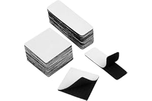 TOTOFY Klettband Selbstklebend Extra Stark,24 Stück ndustrie Klettverschluss Selbstklebend Schwarz klebe klettband für Wände,Boden,Tür,Kunststoffe, Gläser, Quadrat/Rechteck