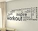 Produktbild Ergometer Cardio Workout Schmerzen Pilates Tempo Focus Schweiß Schmerzen Gesundheit Training Motivation Gym Fitness Sport Herz Life Family Love House zusammen Zitate Wand Vinyl Aufkleber Aufkleber Art Decor DIY