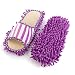 Produktbild Multifunktions Putz-Hausschuhe, Aohro 1 Paar Lila Sommer Mikrofaser Fibre Waschbar Staub Mop Hausschuhe Schuhe mit Reinigender Bodenreinigung Slippers Shoe Cover reinigen Bad, Büro, Küche-Purple