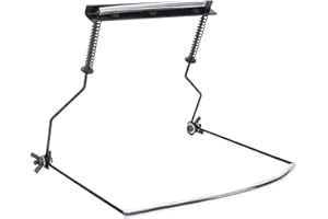 Dilwe Harmonijka uchwyt na szyję, metalowy regulowany 10-otworowy uchwyt na harfę harmonijki stojak na szyję