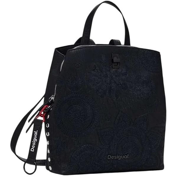Desigual Women's MINI PU Backpack - Colorful Flower Print Daypack