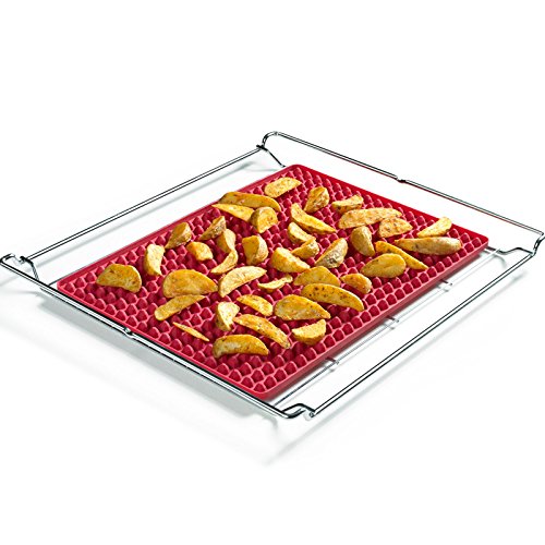 Westmark 30112260 Brat- und Backmatte Crispy, Silikon, rot, 28 x 40 x 1 cm - 2