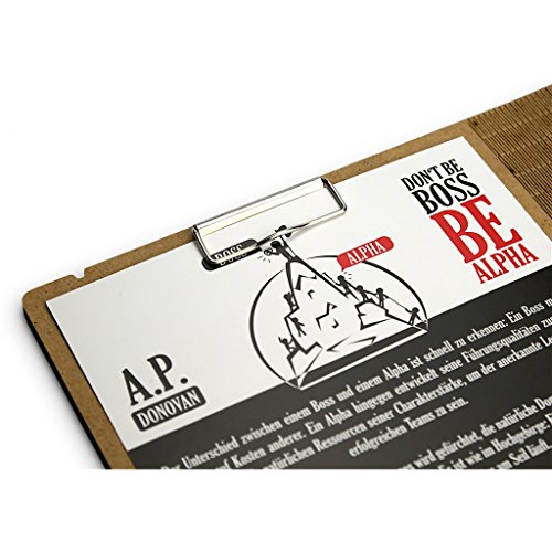 A P  Donovan -Ring-buch inkl  50 Blatt - Akten-Ordner  Organizer - Notizbuch mit Spiralbindung  A4 und A5  - blanko - Esche schwarz  A4