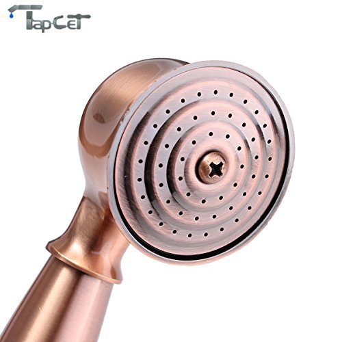TAPCET Retro Duschbrause Handbrause Duschkopf Kopfbrause Dusche Brausekopf Elegante Dusche Red Bronze - 3