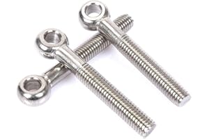 BOZONLI Pernos de ojo, Pernos de anillo, Perno de ojo de elevación de maquinaria de acero inoxidable, M6×20mm,4 pcs