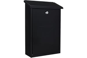 Rottner Parma Mailbox Steel Anthracite Grey Cylinder Lock 2 Keys Wall-Mounted Mailbox Including Mounting Material