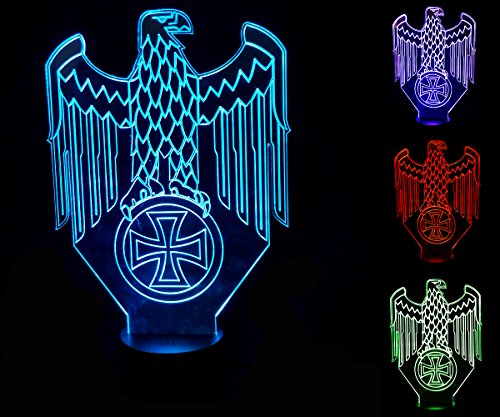 Preisvergleich Produktbild LED Adler mit eisernem Kreuz - Deko Leuchte Lampe