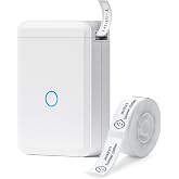 Niimbot D110 Portable Bluetooth Inkless Label Maker for Home and Business - 1 Roll of White Labels Included - Instant Printin