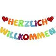 Willkommens-Girlande Mit 7 Luftballons – Deko Für Zuhause, Baby-Shower & Einweihungsparty