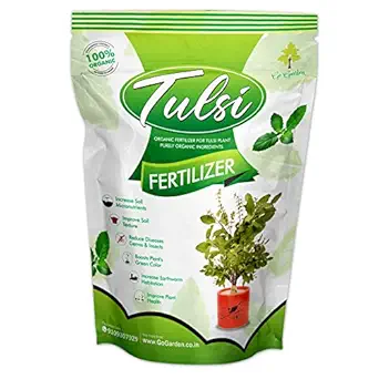 Go Garden Organic Tulsi Fertilizer for tulsi Plant Organic Natural Fertilizer for holy Basil Plant 950 Grams