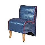 Farbe Bezug: Blau, Farbe Gestell: Hellbraun