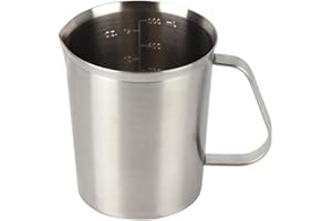 Kitchnexus Jarra de jarra de leche de acero inoxidable, taza de medición de leche - 500 ml