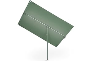 blumfeldt Parasol Flex Garden, 180x130 cm Parasol de Jardin Exterieur et Balcon, Panneaux Solaires, Lumières LED Contrôle WiFi, Protection UV, Etanche, Parasol Deporte Réglables Hauteur, Angle-Base