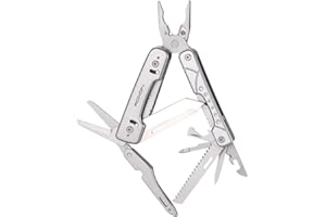 Roxon S802 Phantom - Pinza multiuso 15 in 1 con forbici full-size, gruppo punte extra, coltello sostituibile, regalo da uomo con tronchese per campeggio, sopravvivenza, emergenza