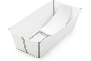 Stokke Flexi Bath XL (White) mit Newborn Support - Leichte Konstruktion & einfach zu verstauen - Ideal für Kinder von 0-6 Jahren