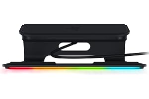 Razer Laptop Stand Chroma - Supporto per laptop con luci RGB Chrome (angolo di inclinazione di 18 gradi, alluminio, design ergonomico) Nero