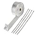 Produktbild Generic Auto Aluminium Verstärkt Hitzeband Klebeband Hitzeschild mit 4 Edelstahl Kabelbinder 1000x5cm