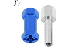 Dilwe RC Hex Adapter, 4 Stücke Metall Radnabe Adapter für D90 AX10 CC01 SCX10 F350 Fernbedienung Crawler(25 mm Blau)