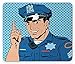 Produktbild WYICPLO Police Mouse Pad, Young Officer in Retro Style Drawing Attention Warning on Polka Dots Law and Order, Standard Size Rectangle Non-Slip Rubber Mousepad, Multicolor