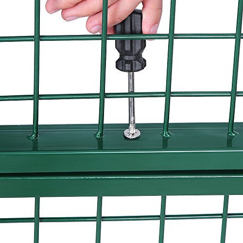 Songmics Gartentür Gartentor Hoftor Zauntür Tor Inkl. Schloss 125 x 106 cm GGD175G - 8