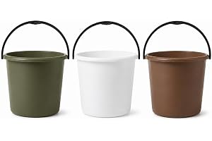 OVA 20L Plastic Bucket with Handle, Durable Multi-Purpose Plasticware Bucket, Sturdy Long-Lasting Design for Cleaning, Storage, Laundry, Garden and Household Use, Multi Color