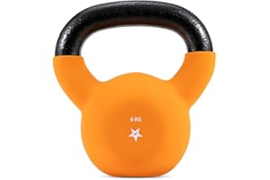 Yes4All Kettlebell 2-20kg en fonte avec revêtement en néoprène, Kettlebells multicolores