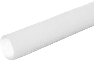 PATIKIL Pipe Insulation Foam Tube, Pool Noodles Foam Tubing Outdoor Wrap Pipe Covers 2-3/4" (70mm) ID x 1-1/8" (80mm) OD x 6.6 ft for Handle Grip HVAC Units, White