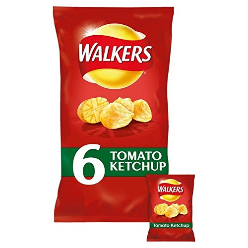 Walkers Tomato Ketchup Crisps 25g x 6 per pack