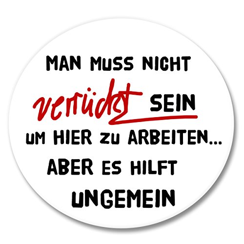 Polarkind Button Anstecker Pin Arbeitsplatz 38mm Geschenk für Arbeits-Kollegen fürs Büro