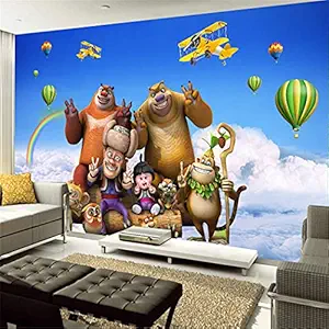 Decor Production Cartoon Theme PVC Vinyl Self Adhesive Kids Wallpaper(3x4 Feet, Design no. kids-wallpaper-pt10)