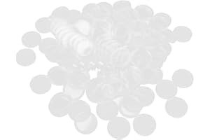 Tiuimk Lot de 100 porte-capsules ronds en plastique transparent (35 mm)