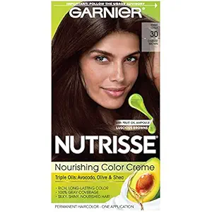 Garnier Nutrisse Hair Color, 30 Darkest Brown Sweet Cola