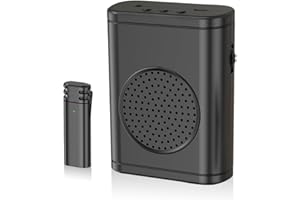EASJOY Amplificatore Vocale Portatile 2600mAh Ricaricabile Amplificatore vocale senza fili con Microfono Lavalier Wireless 10W Pa System altoparlante per Insegnanti, Guide Turistiche Sport Trainer