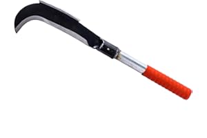 Ljxquisite General de acero al manganeso cortadora de hoz hoz de metal herramienta de corte duradera herramientas agrícolas domésticas doble desbrozadora multifuncional para herramientas de jardín (E)