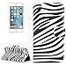 Produktbild SmartProtectors! Flipcase Horizontal / Klapphülle mit Standfunktion / Zebra Muster / Streifen / Black & White Design / Schutzhülle für Apple iPhone 7