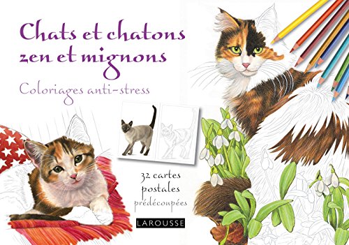 Chats et chatons zen et mignons coloriages anti-stress /cartes postales Chats et chatons zen et mignons coloriages anti-stress /cartes postales