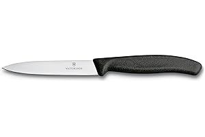 Victorinox Swiss Army 6.7703 Swiss Classic - Cuchillo de pelar recto (10 cm), color negro