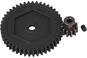 Hobbypark Metal Steel 45T M0.8 Spur Gear & 11T 32P Pinion Motor Gear for Traxxas TRX4 TRX-4 RC Crawler Car,Replace 8053 6747