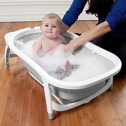 Karibu - Baignoire pliable pour bébé - Blanc et gris