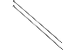 JYC CREATIVE Par de Agujas de Tejer Punto 5,5mm x 35cm, Agujas Largas con Mango Ergonómico de Agarre Firme, Ideal para Proyectos de Tejido, Adecuadas para Principiantes y Expertos, (1 Par, 5.5mm x 35cm)