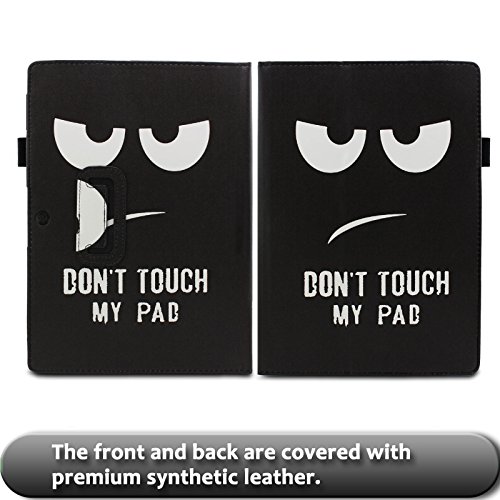 Lenovo Miix 310 Hülle Case, Infiland Slim Fit Folio PU-lederne dünne Kunstleder Schutzhülle Cover Tasche für Lenovo Miix 310 25,65 cm (10,1 Zoll HD) x5-Z8350 Tablet PC(mit Auto Schlaf / Wach Funktion, Tablet und Tastatur sind nicht entgehaltet)(Große Augen) - 4