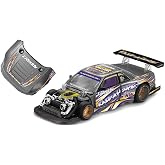 MINI GT S13-R Kaido Drift V1 RHD (Jun Imai tarafından tasarlandı) Gri Metalik Grafikli Kaido Evi &Ouml;zel 1/64 Diecast Model Arab