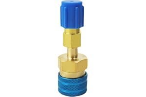 Duluok R1234YF to R134A Low Side Quick Coupler R1234YF Low Side Quick Coupler R1234yf to R134a Adapter R12 to R134A Hose Adapter Fitting Connector for Car Air-Conditioning AC Charging Blue
