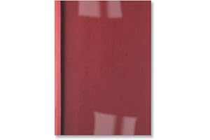 GBC LeatherGrain Thermal Binding Covers, 3 mm, 30 Sheet Capacity, A4, Red, Pack of 100, IB451218