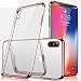 Produktbild Hülle iPhone X,Transparent Silikonhülle für iPhone XS,SaKuLa [Crystal Klar] Plating TPU Schutzhülle Silikon Handyhülle für iPhone X iPhone XS, Ultra Dünn Schlank-Style Hadytasche Case Premium Kratzfest Soft Weiche Flex Gel Durchsichtige Tasche Handytasche Etui Bumper Schutz Schale Cover für iPhone X iPhone XS-Roségold