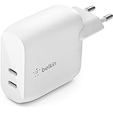 Belkin &Ccedil;ift 20W USB-C PD Duvar Şarj Cihazı 40W